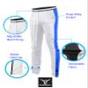SCREENSHOT Men's Athletic Fitness Slim Fit Workout Track Pants BASIC S41700-White/Royal-Small view 3