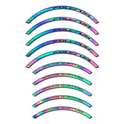 STAR SAM Pegatinas Compatibles with llanta bike wheel Fulcrum Racing Quattro 35mm holographic 1 CMT