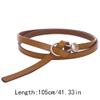 Women's Leather Belt Dress Belt Fashion Skinny Belt Tie A Knot Leather Waist Belt Knotted Decorative Belt view 2