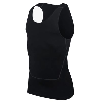 renvena Men's Quick Dry Rash Guard Vest Sleeveless Swim Shirts Fitness Gym Tank Top Beach Swimwear Black XX-Large