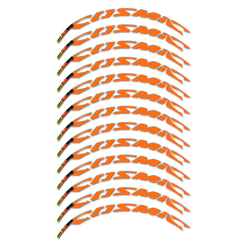 STAR SAM Stickers Compatible with road bike rim Mavic Cosmic Carbon 40mm Orange 1 CMT
