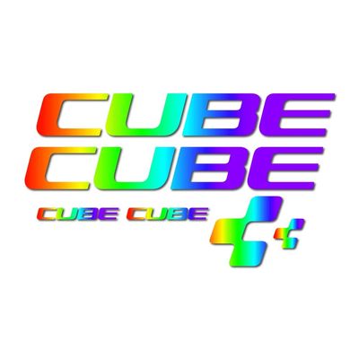 Cube x6 Frame Bike Compatible Stickers Gradient