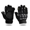 Glield One Pair Adult Longboard Gloves, Skateboard Gloves Downhill with Slider Puck Set CBST03 (Black) view 1
