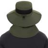 BASSDASH UPF 50+ Breathable Sun Hat with Removable Face Cover and Neck Flap Wide Brim Bucket Hat for Fishing Hiking Men Women Army Green view 2