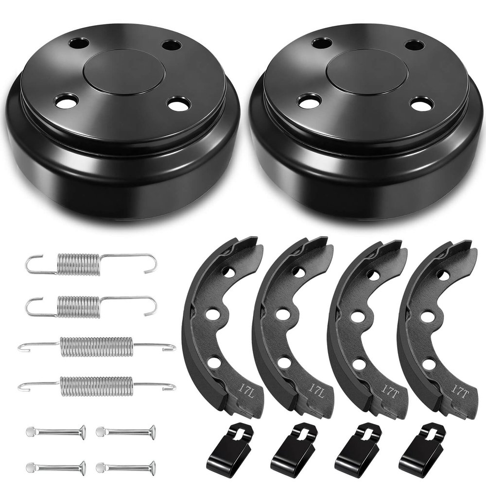 Club Car Golf Cart Brake Drums/Hub & Brake Shoes Spring Kit Fit Club Car DS 1995-Up&Precedent 2004-Up