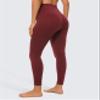 CRZ YOGA Air Feeling High Waisted Leggings for Women 25'' - Warm Thick Workout Buttery Soft Yoga Pants Lounge Noctilucence Red Medium view 3