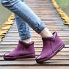 Hbeylia Short Rain Boots Waterproof Garden Shoes Anti Slipping Platform Lightweight Rainboots Rubber Mid Calf Muck Mud Boots Outdoor Work Gardening Boots for Women view 2