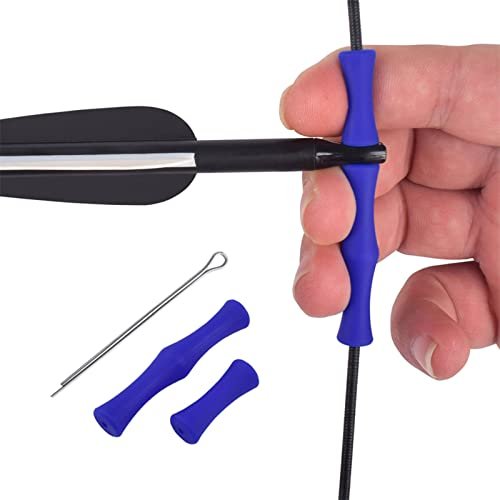 EOUS Bow String Finger Savers Archery Recurve Bow Finger Guards String Fingers Roller Rubber,Blue