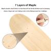 80 cm 7 Layer DIY Blank Skateboard Deck Natural Maple Wood Double Concave Plates view 2