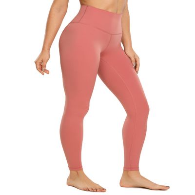CRZ YOGA Air Feeling High Waisted Leggings for Women 28'' - Warm Thick Workout Buttery Soft Yoga Pants Lounge Spiced Chai Small