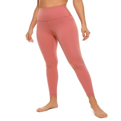 CRZ YOGA Air Feeling High Waisted Leggings for Women 25'' - Warm Thick Workout Buttery Soft Yoga Pants Lounge Spiced Chai Small