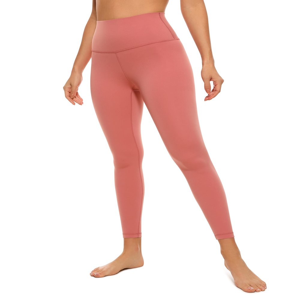 CRZ YOGA Air Feeling High Waisted Leggings for Women 25'' - Warm Thick Workout Buttery Soft Yoga Pants Lounge Spiced Chai Small