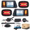 10L0L Golf Cart Headlight Kit for Yamaha G14/G16/G19/G22, 12V-48V with Built-in Voltage Converter, Daytime Running, Low/High Beam with Brake, Hazard, Horn & Turn Signal - Street Legal Light Kit view 1