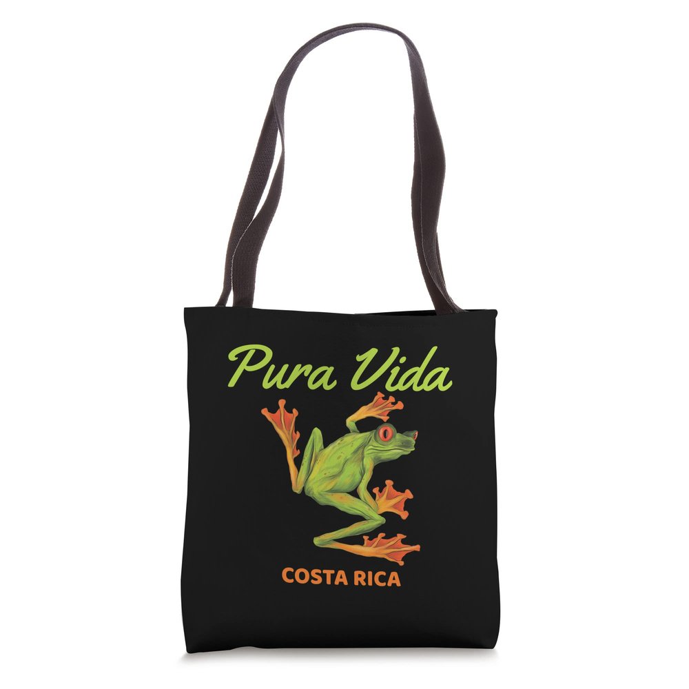 Pura Vida Frog Costa Rica Lover Beach Vibes Vacation Travel Tote Bag