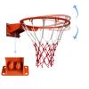 Basketball Rim Replacement, Double Spring Reinforced Heavy Duty Breakaway Wall Mounted Basketball Rim 18in Outdoor and Indoor Can Dunk view 1