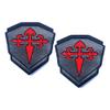 2 PCS Knights Santiago Cross Patches Knight Patches Embroidered Morale Patch(Grey) view 1