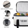 DEROOS 18/27/35Cans 72-Hours Soft Cooler Bag Leak-Proof Soft Pack Cooler Bag Waterproof Insulated Soft Sided Cooler for Hiking, Camping, Sports, Picnics, Sea Fishing, Road Beach Trip, White view 3