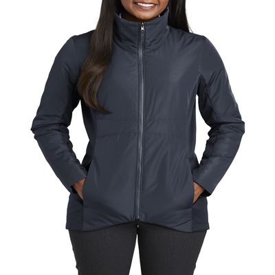 JustBlanks Womens Fuul-Zip Long Sleeves Water Resistance Collective Insulated Jacket - River Blue - XS