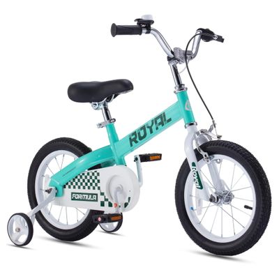 RoyalBaby Formula Toddlers Kids Bike Boys Girls 14 Inch Bicycle with Traning Wheel Ages 3-5 Years, Teal