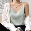 Bobialo 8 Colors Fashion Silky Camisole Women's Inner with White Bottoming Satin Top Summer V-Neck Thin Section view 2