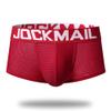 JOCKMAIL Mesh Low Waist Men's Underwear Boxers - Red, L view 1