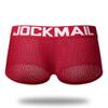 JOCKMAIL Mesh Low Waist Men's Underwear Boxers - Red, L view 4