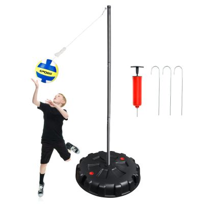 EPOGG Tetherball Ball and Rope, Portable Tetherball Set with Sturdy Base, Tether Balls and Rope Set with Heavy Duty Poles for Backyard Family Fun Outdoor Games