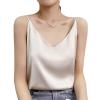 Bobialo 8 Colors Fashion Silky Camisole Women's Inner with White Bottoming Satin Top Summer V-Neck Thin Section view 1