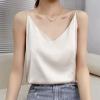 Bobialo 8 Colors Fashion Silky Camisole Women's Inner with White Bottoming Satin Top Summer V-Neck Thin Section view 2
