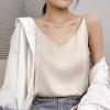 Bobialo 8 Colors Fashion Silky Camisole Women's Inner with White Bottoming Satin Top Summer V-Neck Thin Section view 3