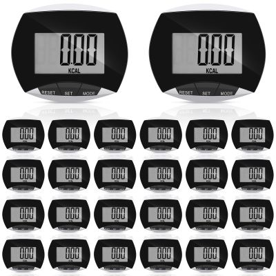 Weewooday Pedometer for Walking Steps and Miles Simple Pedometer Clip on with Large Digital Display Portable LCD Step Counter Bulk Gift for Women Men Adults(8 Pieces)