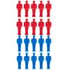 LUOZZY 20Pcs Foosball Men Soccer Table Player Plastic Foosball Replacement Players 2.8 Inch Great Accessory for Table Football Game (Blue+Red) view 1