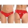 Jhaoyu Women's Shiny Latex Liquid Wet Look Patent Leather Zipper Crotch Hot Pants Booty Shorts Knickers Red Large view 3