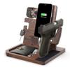 BarvA Phone Docking Station with Patented Adaptive Wood Gun Rack | Night Stand Smart Watch & Phone Stand | Charging Station Desk Organizer | Gun Accessories Storage and Organization view 1