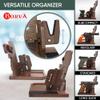 BarvA Phone Docking Station with Patented Adaptive Wood Gun Rack | Night Stand Smart Watch & Phone Stand | Charging Station Desk Organizer | Gun Accessories Storage and Organization view 2