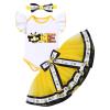 IMEKIS Bee 1st Birthday Outfit for Toddler Baby Girl Cake Smash Photoshoot Romper Mini Tutu Skirt Headband First Birthday Bee Party Clothes Set Yellow Black - Bee One 1T view 1