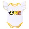 IMEKIS Bee 1st Birthday Outfit for Toddler Baby Girl Cake Smash Photoshoot Romper Mini Tutu Skirt Headband First Birthday Bee Party Clothes Set Yellow Black - Bee One 1T view 2