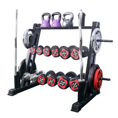 Dumbbell Rack 3 Tier, Home Gym Workout Storage Rack Olympic, Multifunctional Weight Rack for Dumbbells Kettlebells and Plates
