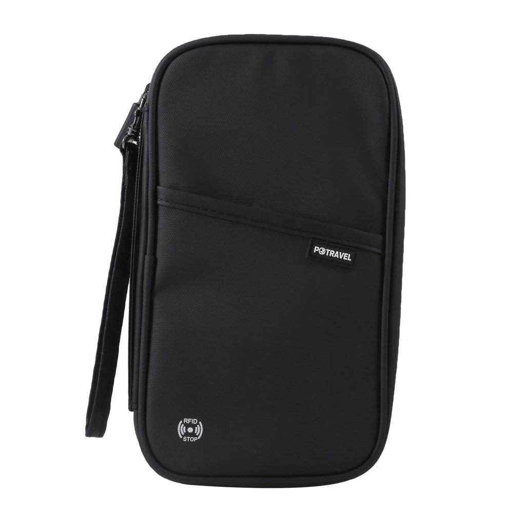 FAJIA Family Travel Passport Wallet Document Organizer Passport Holder Purse with Zipper
