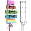 Yes4All 3-Tier and 5-Tier Steel Yoga Mat Rack Organizer Wall Mount with 3 Hooks, Foam Roller Holder Wall Mount Rack For Yoga Mat Storage, Hanging Yoga Strap and Resistance Bands view 1