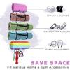 Yes4All 3-Tier and 5-Tier Steel Yoga Mat Rack Organizer Wall Mount with 3 Hooks, Foam Roller Holder Wall Mount Rack For Yoga Mat Storage, Hanging Yoga Strap and Resistance Bands view 2