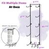 Yes4All 3-Tier and 5-Tier Steel Yoga Mat Rack Organizer Wall Mount with 3 Hooks, Foam Roller Holder Wall Mount Rack For Yoga Mat Storage, Hanging Yoga Strap and Resistance Bands view 3