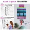 Yes4All 3-Tier and 5-Tier Steel Yoga Mat Rack Organizer Wall Mount with 3 Hooks, Foam Roller Holder Wall Mount Rack For Yoga Mat Storage, Hanging Yoga Strap and Resistance Bands view 4