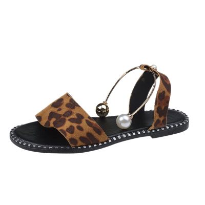 2 Strap Sandals Women Casual Breathable Sandals Fashion Flats Women's Slip-on Shoes Women's Sandals Women (Brown, 7.5)