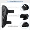 Shin Guards Soccer Kids Youth, CE Certified Airsfish Shin Pads Protection Gear for 2-18 Years Old Boys Girls Teenagers High Impact Resistant Breathable Comfortable 1 Pair 4 Sizes (X-Small, Black) view 3