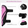 Shin Guards Soccer Kids Youth, CE Certified Airsfish Shin Pads Protection Gear for 2-18 Years Old Boys Girls Teenagers High Impact Resistant Breathable Comfortable 1 Pair 4 Sizes (X-Small, Pink) view 3