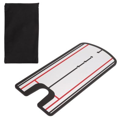 Golf Putting Alignment Mirror, Portable Practice Putting Trainer, Mirror Size 12 x 6 Inches, Golf Putting Practice for Beginners, Posture Motion Correction Trainer, Golf Training Aid Putting Mirr