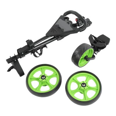 3 Wheel Golf Push Cart, Lightweight Foldable Collapsible Golf Push Cart, Golf Trolley with Foot Brake, with scorecards and Cup Holder which are Available, Golf Push Cart Pull Caddy 3 Wheel for Ba