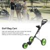 3 Wheel Golf Push Cart, Lightweight Foldable Collapsible Golf Push Cart, Golf Trolley with Foot Brake, with scorecards and Cup Holder which are Available, Golf Push Cart Pull Caddy 3 Wheel for Ba view 4