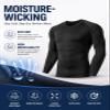4 Pack Men's Compression Shirt Long Sleeve T Shirt Undershirt Baselayer S view 4